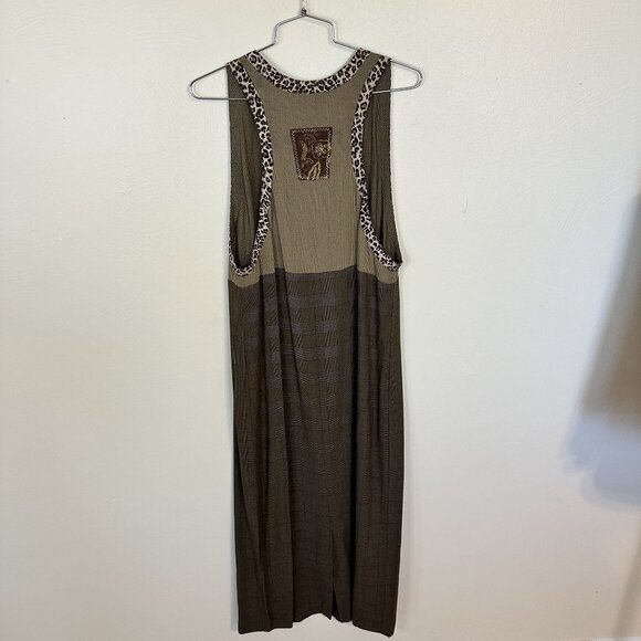 Faith By Celia Forrester Womens Brown Leopard Print  Jacket & Dress Set XS Vtg - Picture 7 of 13
